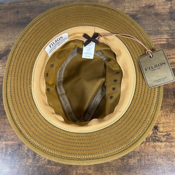 Filson Tin Packer Hat Dark Tan Size XL Made In USA NWT - Picture 5 of 9